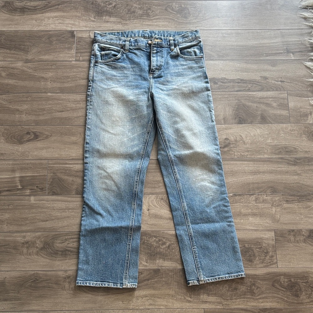 Steven Alan Mid-Light Blue Straight Leg Jeans